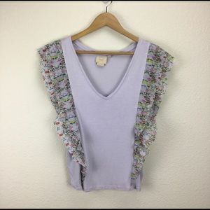 Flirty ruffle sleeve top